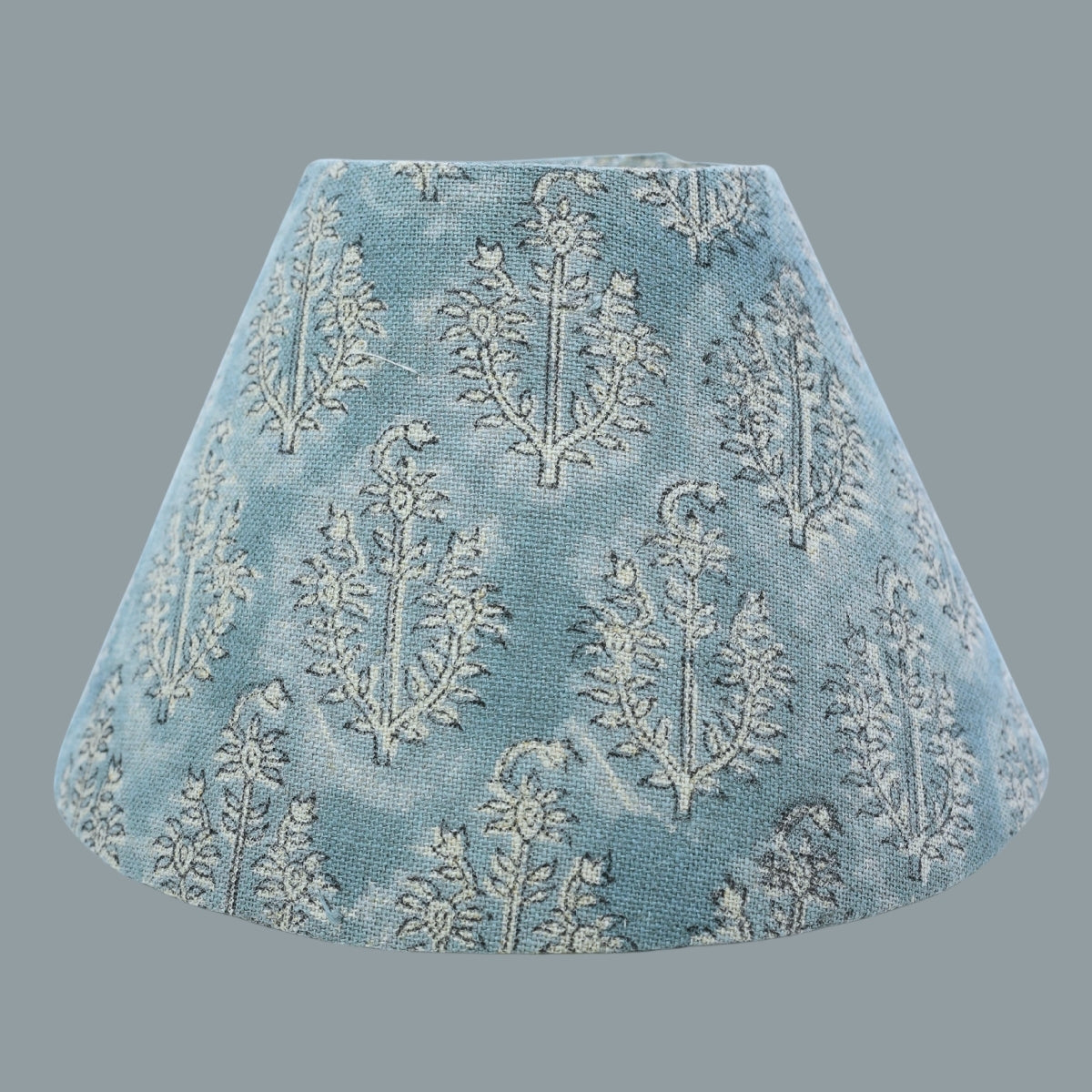 Neelgagan Blue Linen Lampshade | Handmade Drum & Coolie Styles