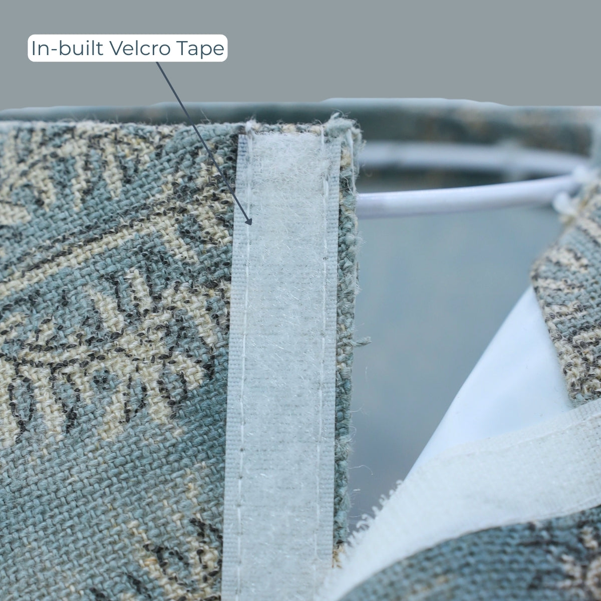 Neelgagan Blue Linen Lampshade | Handmade Drum & Coolie Styles