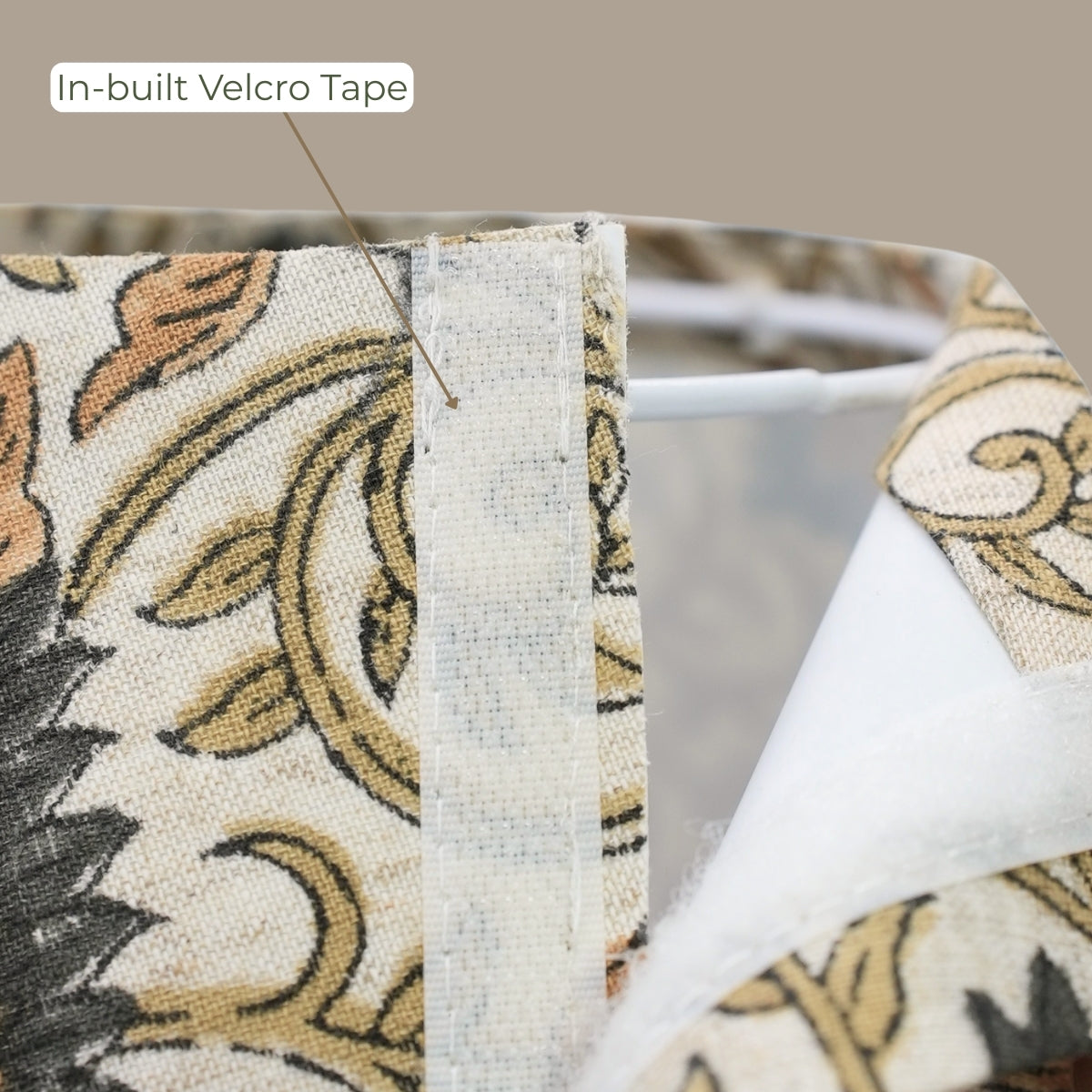 Hawamahl Blue & Green Floral Viscose Linen Detachable Lampshade