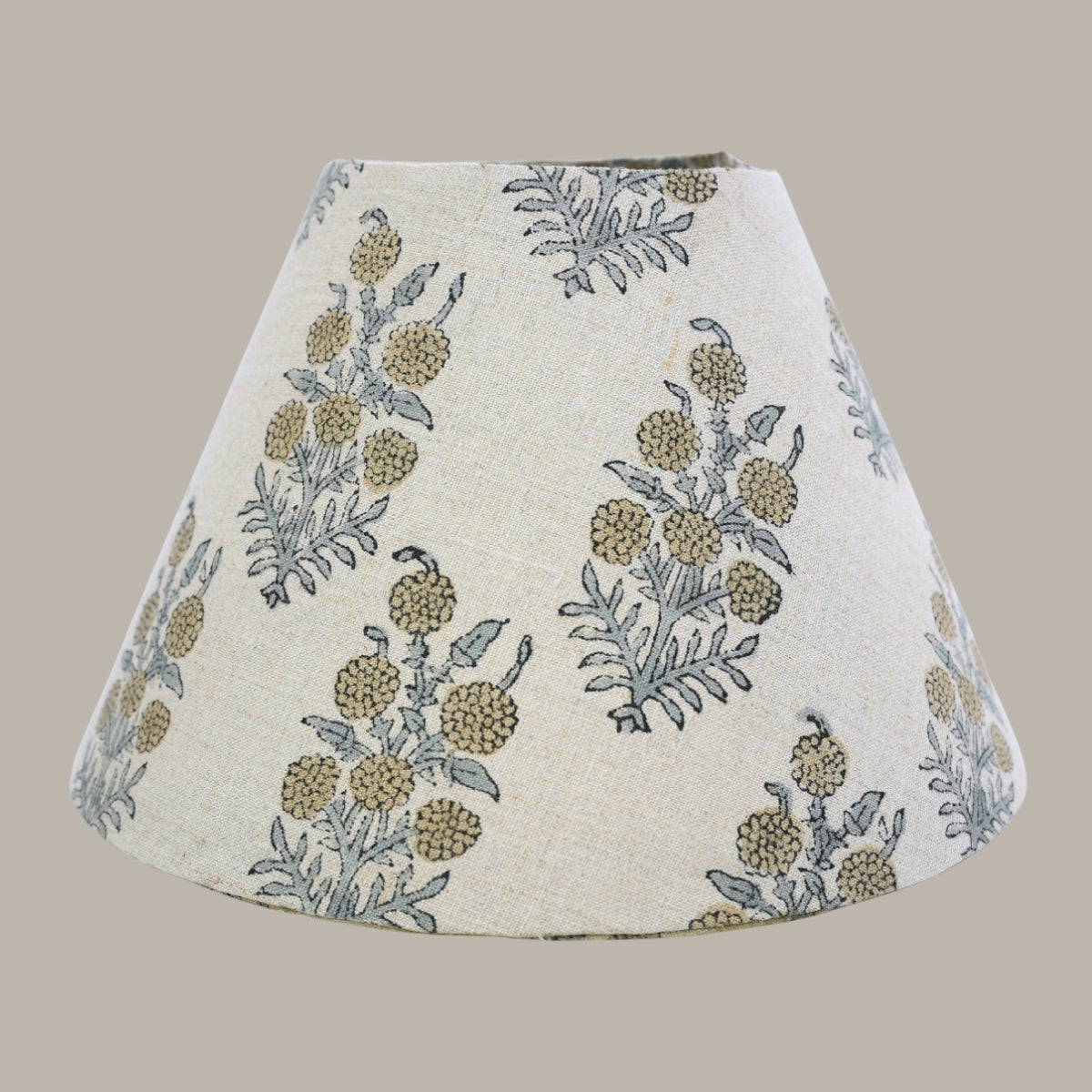Gray & Green Hajara Floral Linen Blend Detachable Lampshade