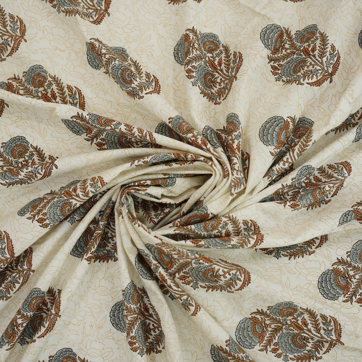 Floral bedsheets India, Artistic boho bedding,  Flat sheet with block prints, Indian boho bedding, Sustainable cotton bedspread, Farmhouse floral bedding, Floral handmade bedcover.