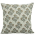 Block Printed Thick Linen Throw Pillow Cover - Bael Patra By Fabdivine