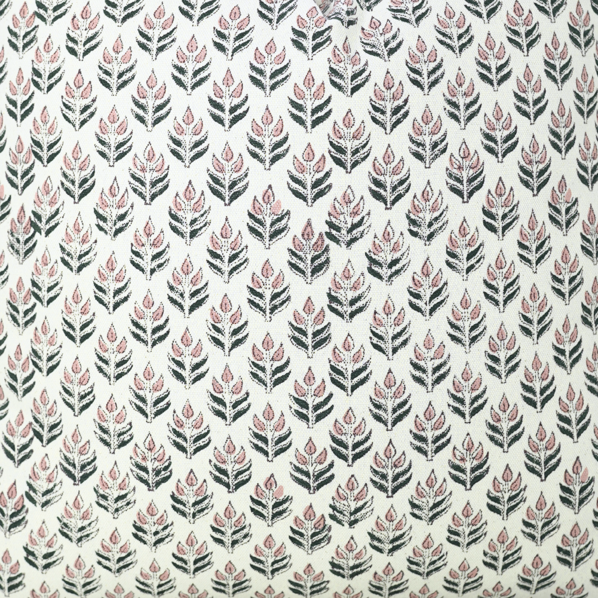 Block Printed Duck Canvas Pillow Cover - Alia