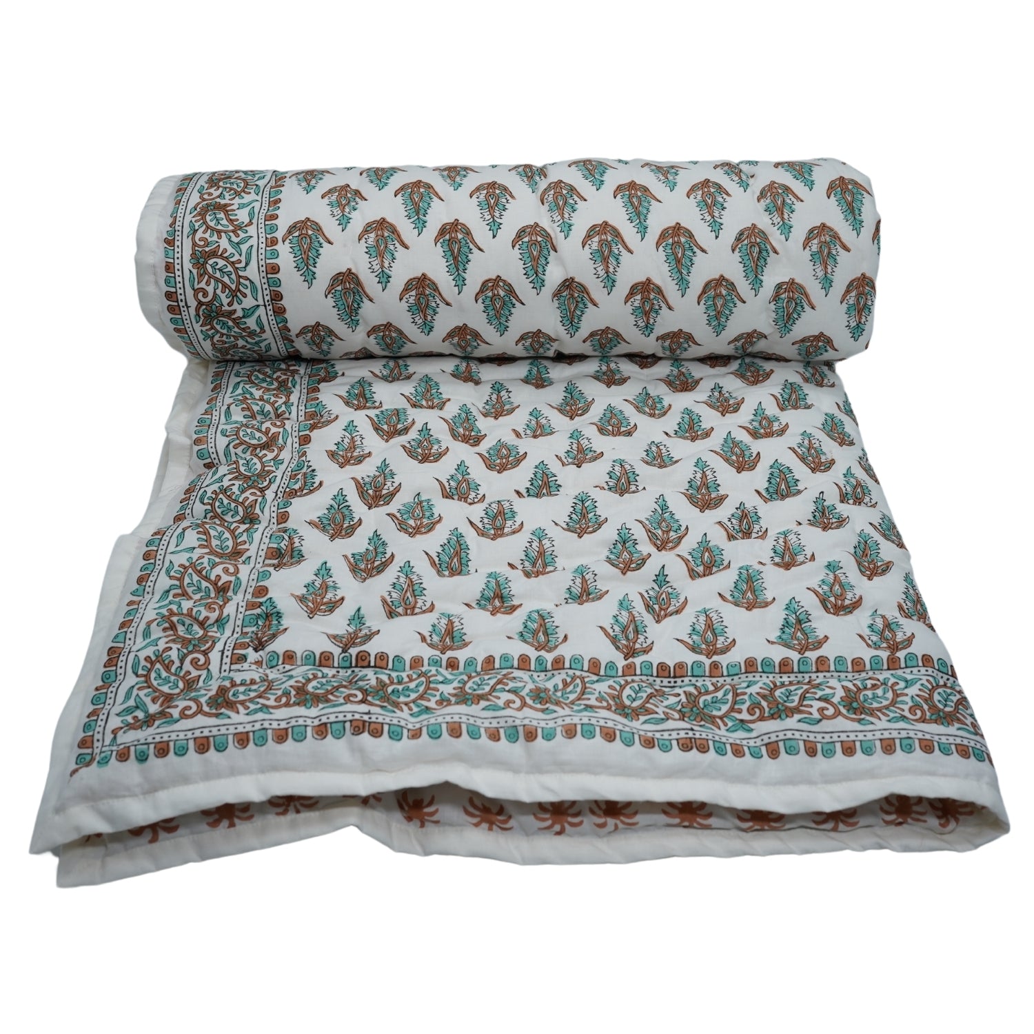 Kanak Buti Hand Block Print Reversible Cotton Quilt