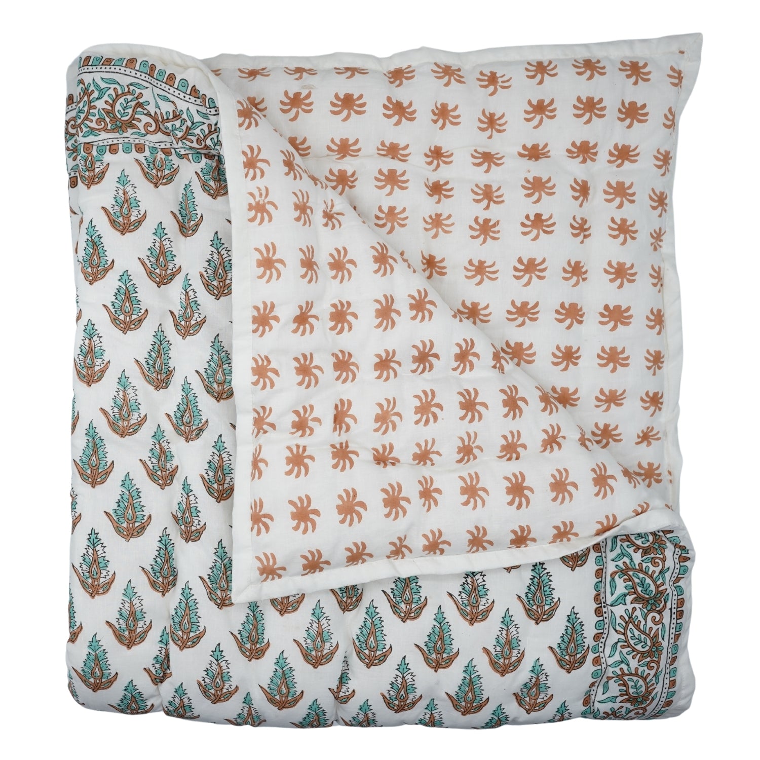 Kanak Buti Hand Block Print Reversible Cotton Quilt