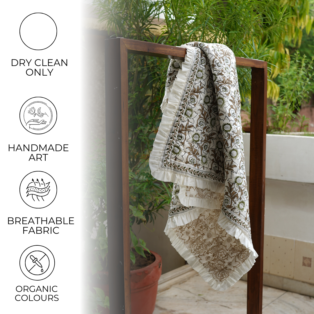 Block Printed Soft Cotton Block Printed for Elegant Housewarming Decor