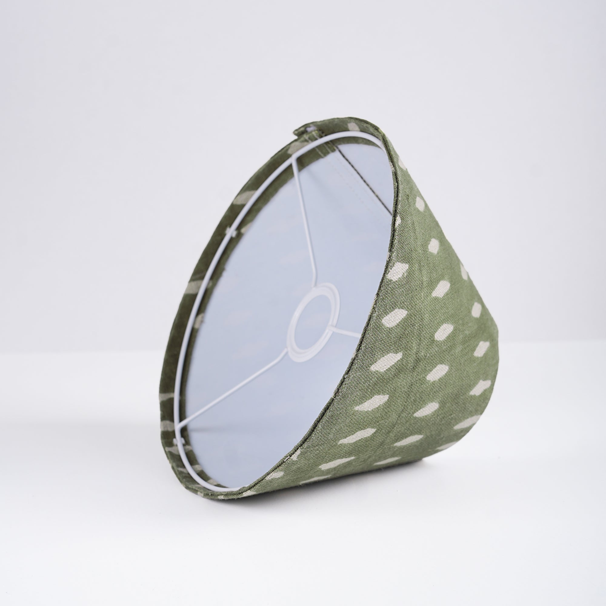 Block Printed Linen Boho Decor Lampshade - Omji Green