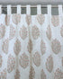 Gudhal Hand Block Print Tab Top Curtains | Pink Linen