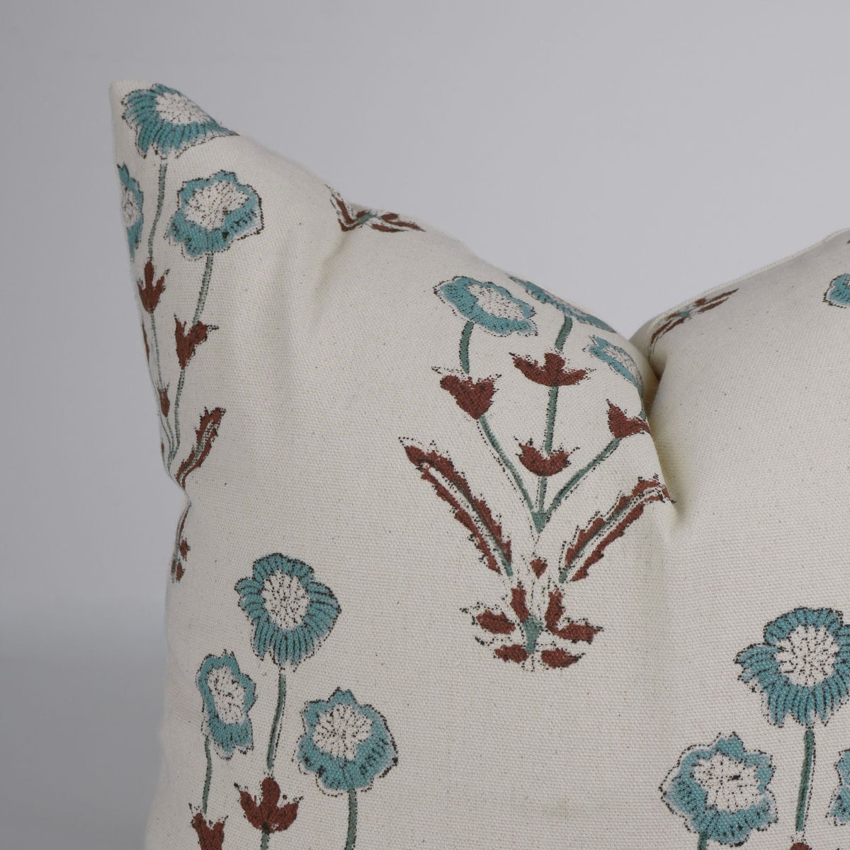 Amitabh Hand Block Print Cushion Cover – Duck Canvas