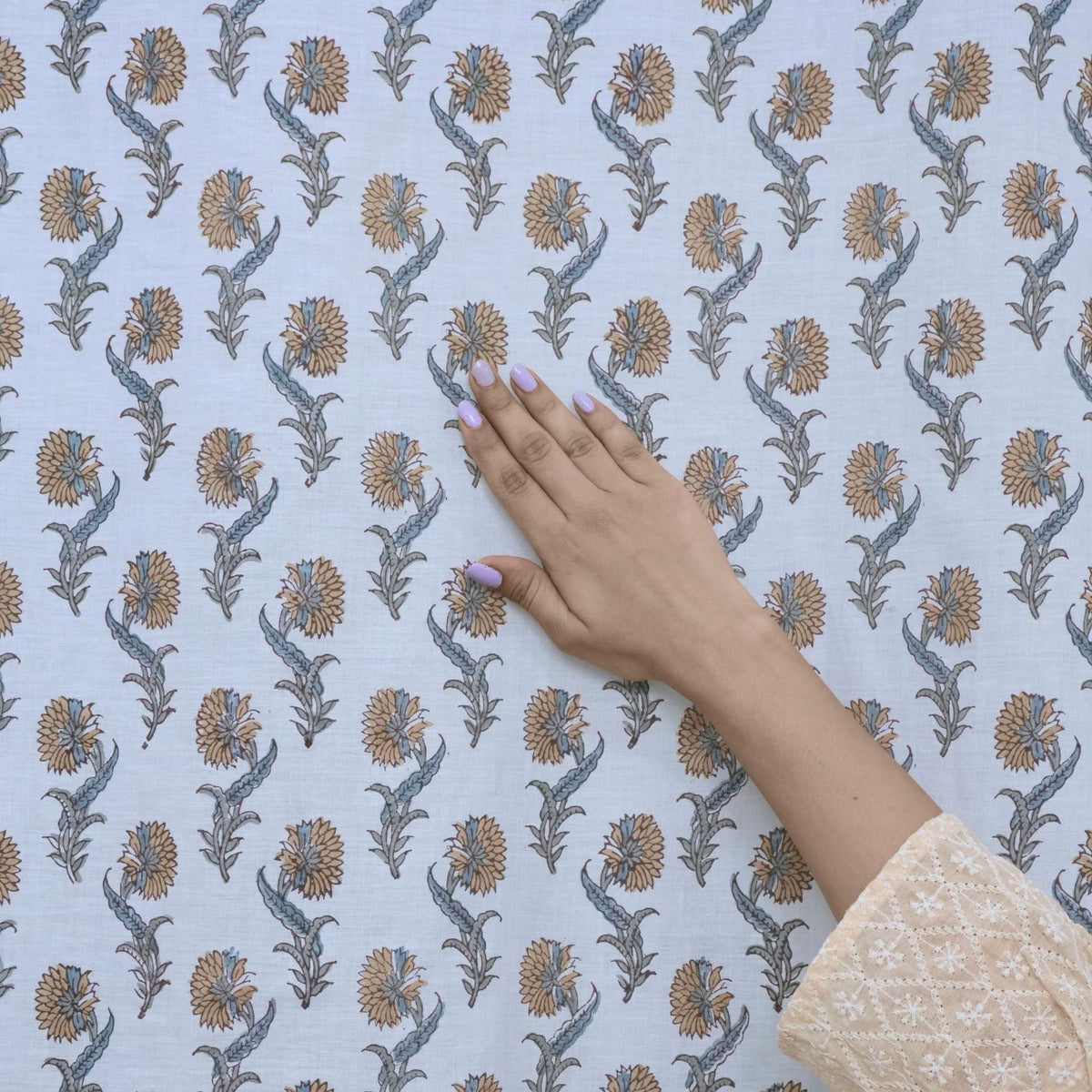 Handmade 100% Cotton Tab Top Curtain - Daffodil