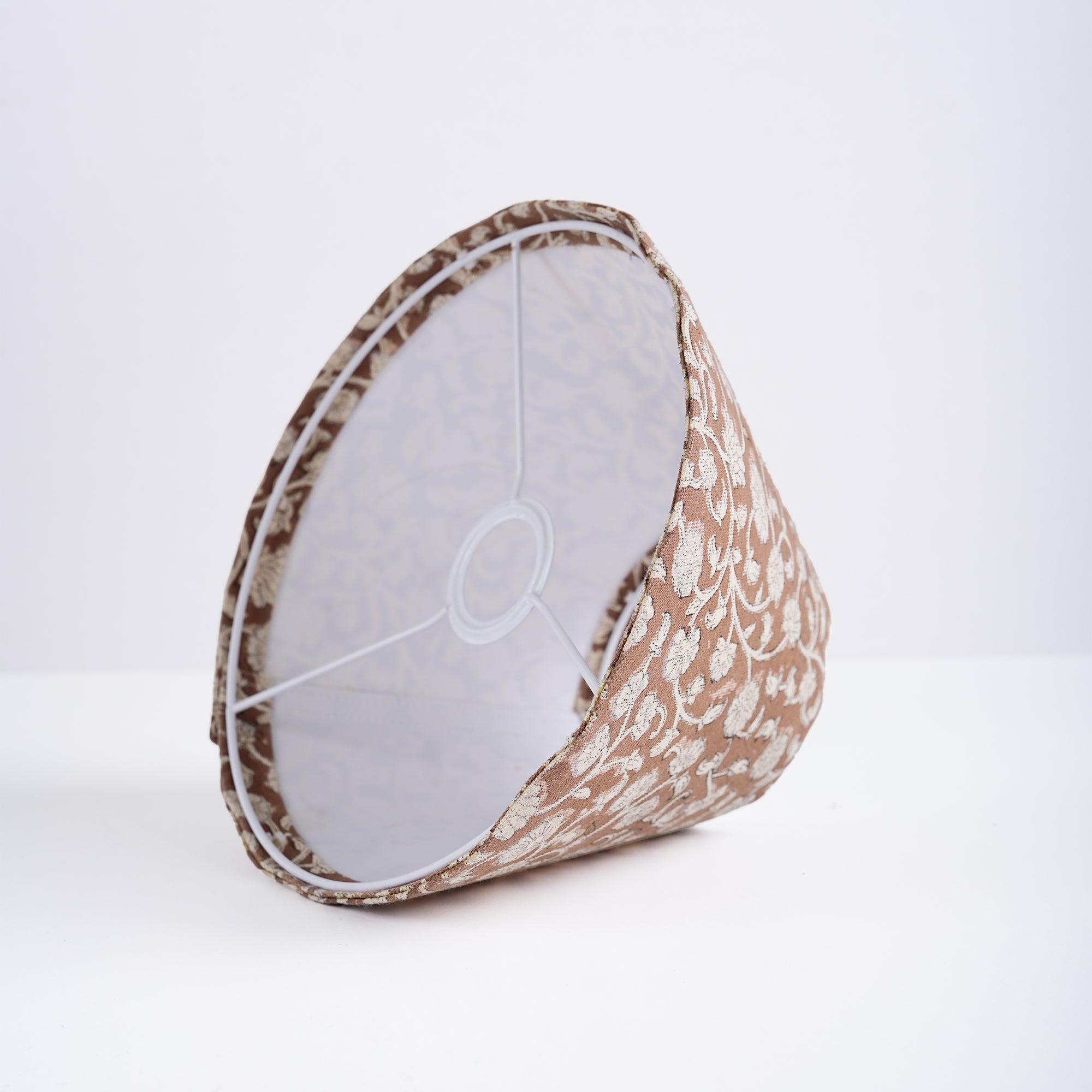Block Print Duck Canvas Lampshade for Farmhouse Decor  || Saraswati