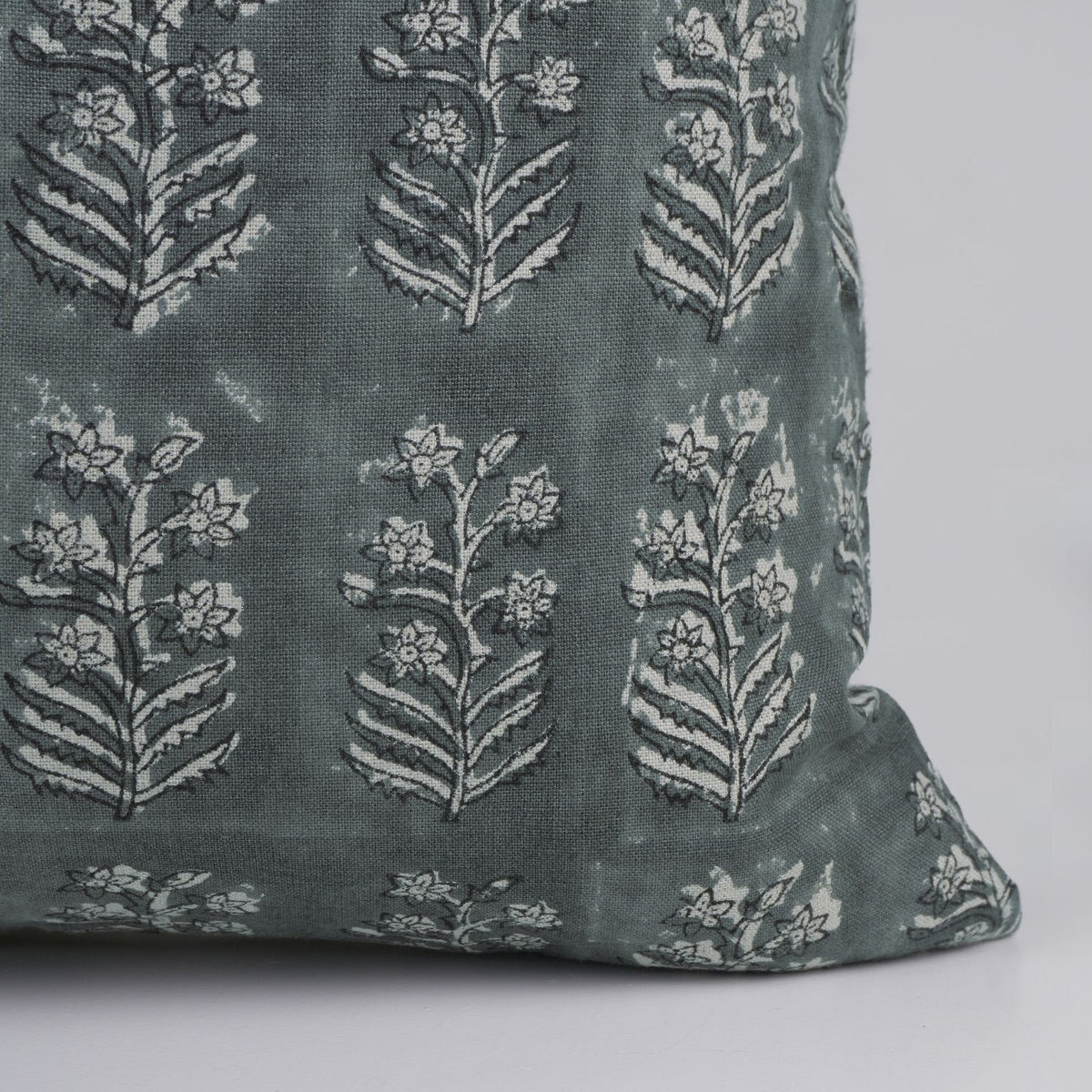 Indian Printed Pure Linen Indoor Pillow Cover - Inderdhanush