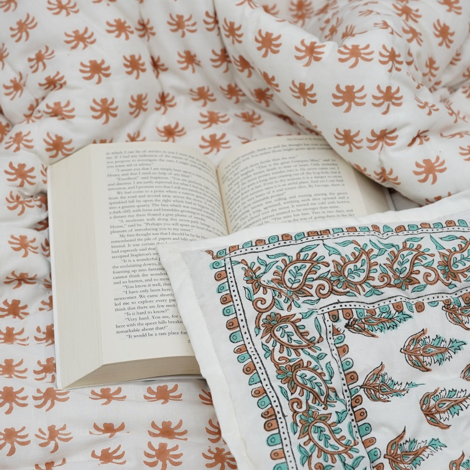 Kanak Buti Hand Block Print Reversible Cotton Quilt