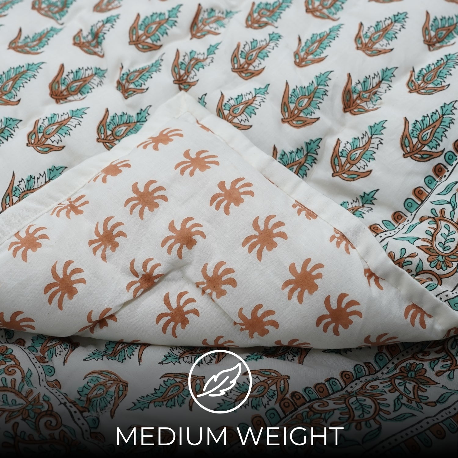 Kanak Buti Hand Block Print Reversible Cotton Quilt