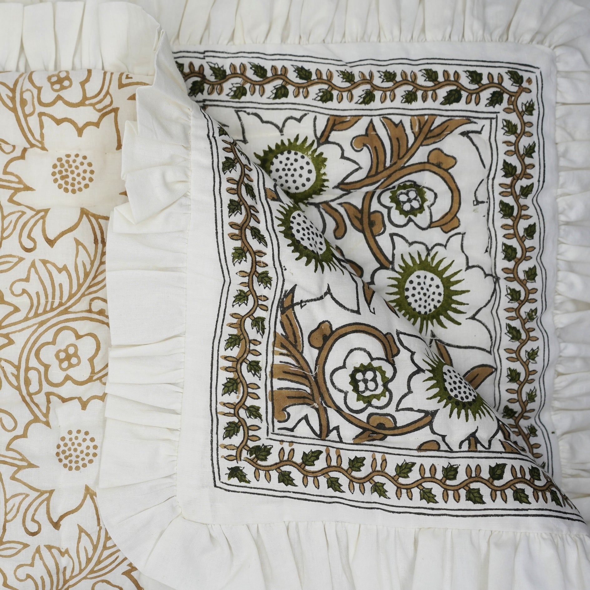 Block Printed Soft Cotton Block Printed for Elegant Housewarming Decor