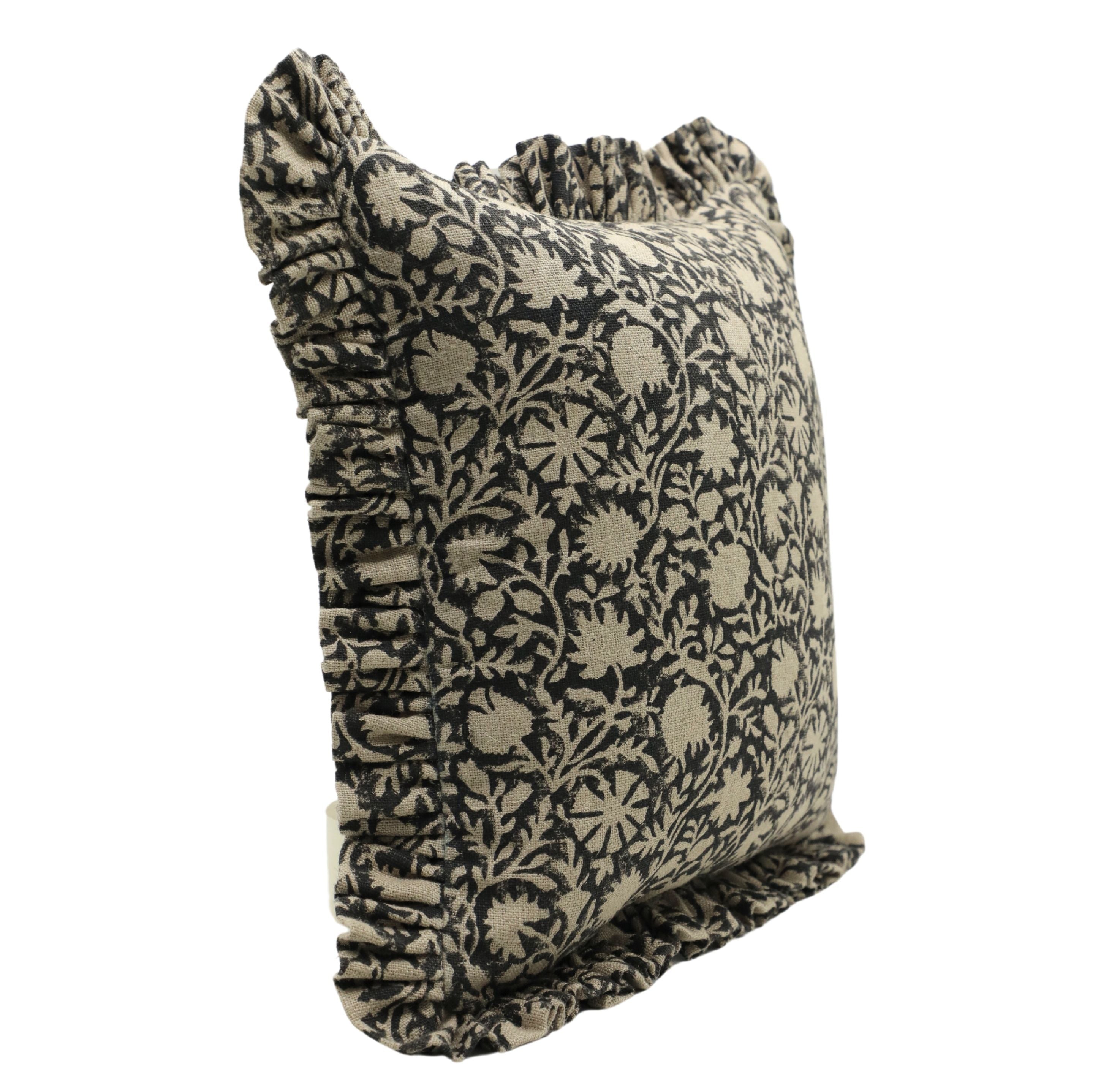 CHAKRI- Ruffle Pillow Cover Fabdivine