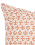 Indian Boho Mustard and Gray Floral Block Printed Cushion Cover on Pure Linen for Farmhouse & Modern Bedroom Decor - BINDIKA