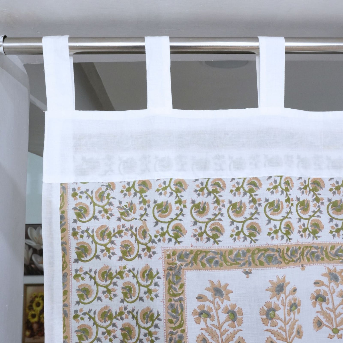Handcrafted Block Print 100% Cotton Curtains - Sawrna
