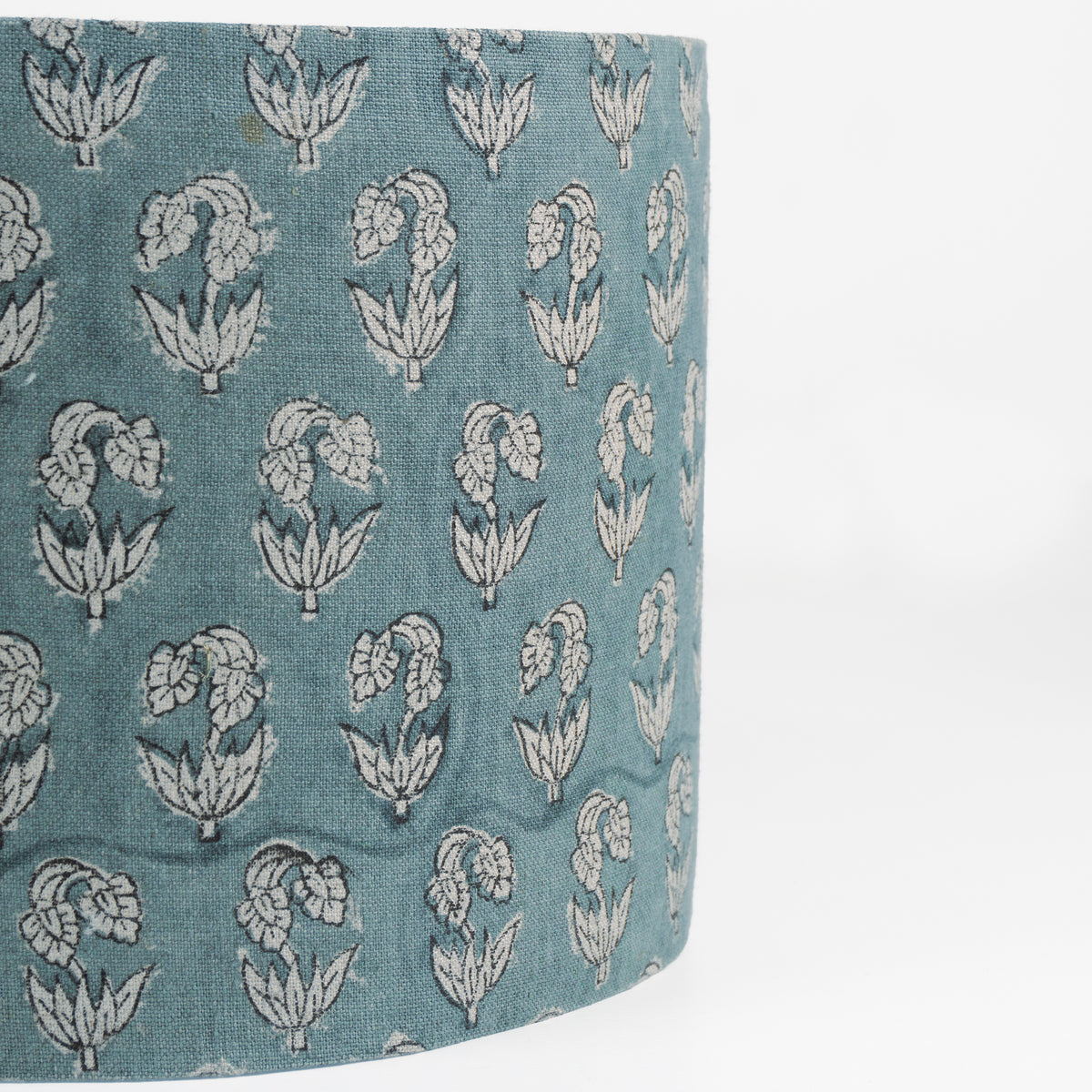 Pure Linen Block Print Bedroom Lampshade - Superstar