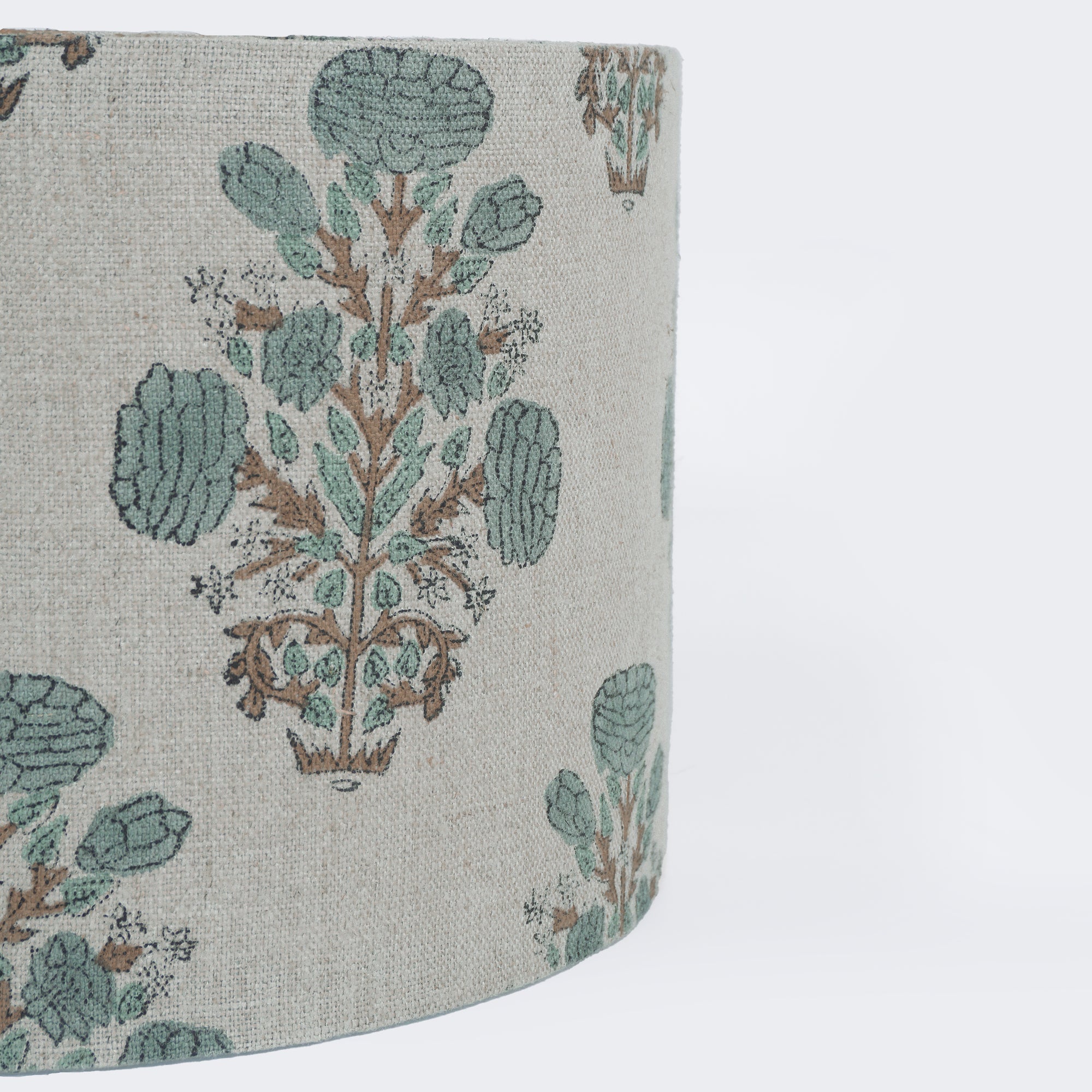 Artisan Made Block Print Heavy Linen Boho Lampshade - Swadesh