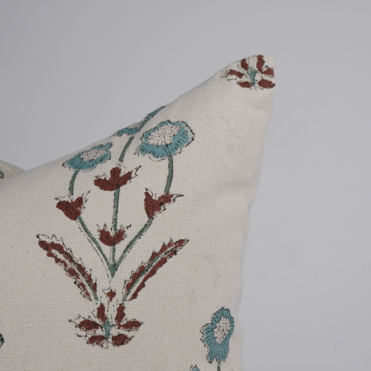 Amitabh Hand Block Print Cushion Cover – Duck Canvas