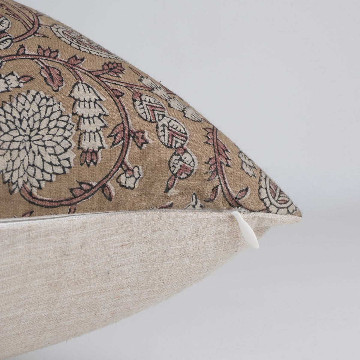 Handmade Shilong Linen Blend Camel Decorative Pillow Cover