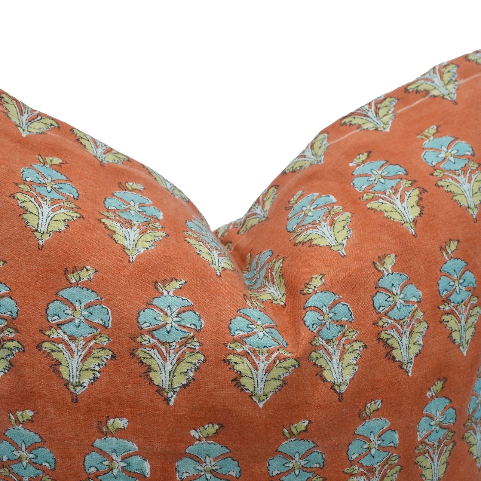 Handcrafted Oxford Linen Blend Boho Pillow Cover || Rust Mormukut