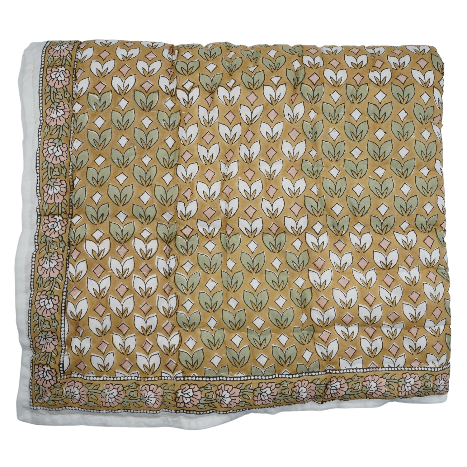 Titli Hand Block Print Reversible Cotton Quilt