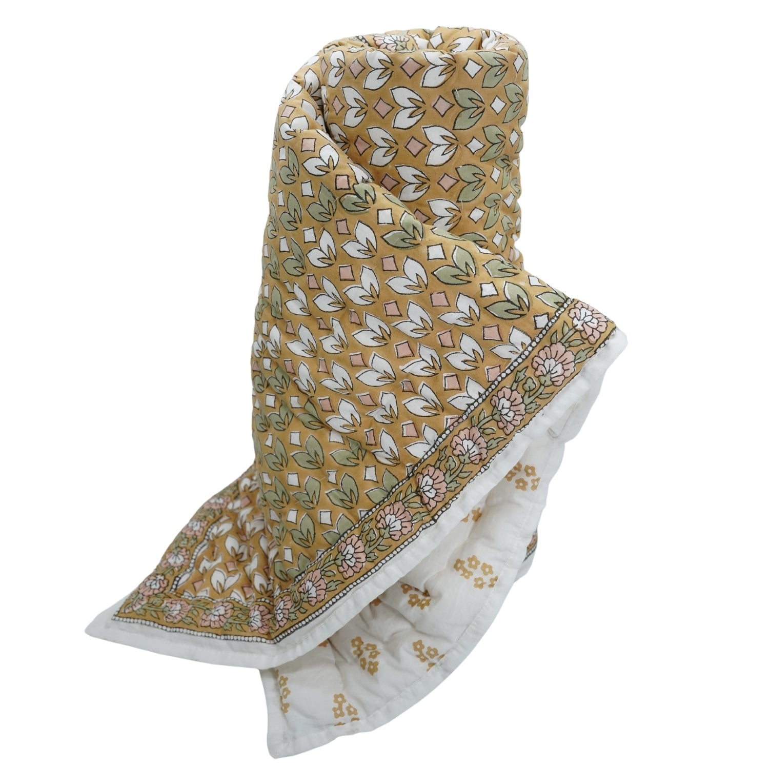 Titli Hand Block Print Reversible Cotton Quilt