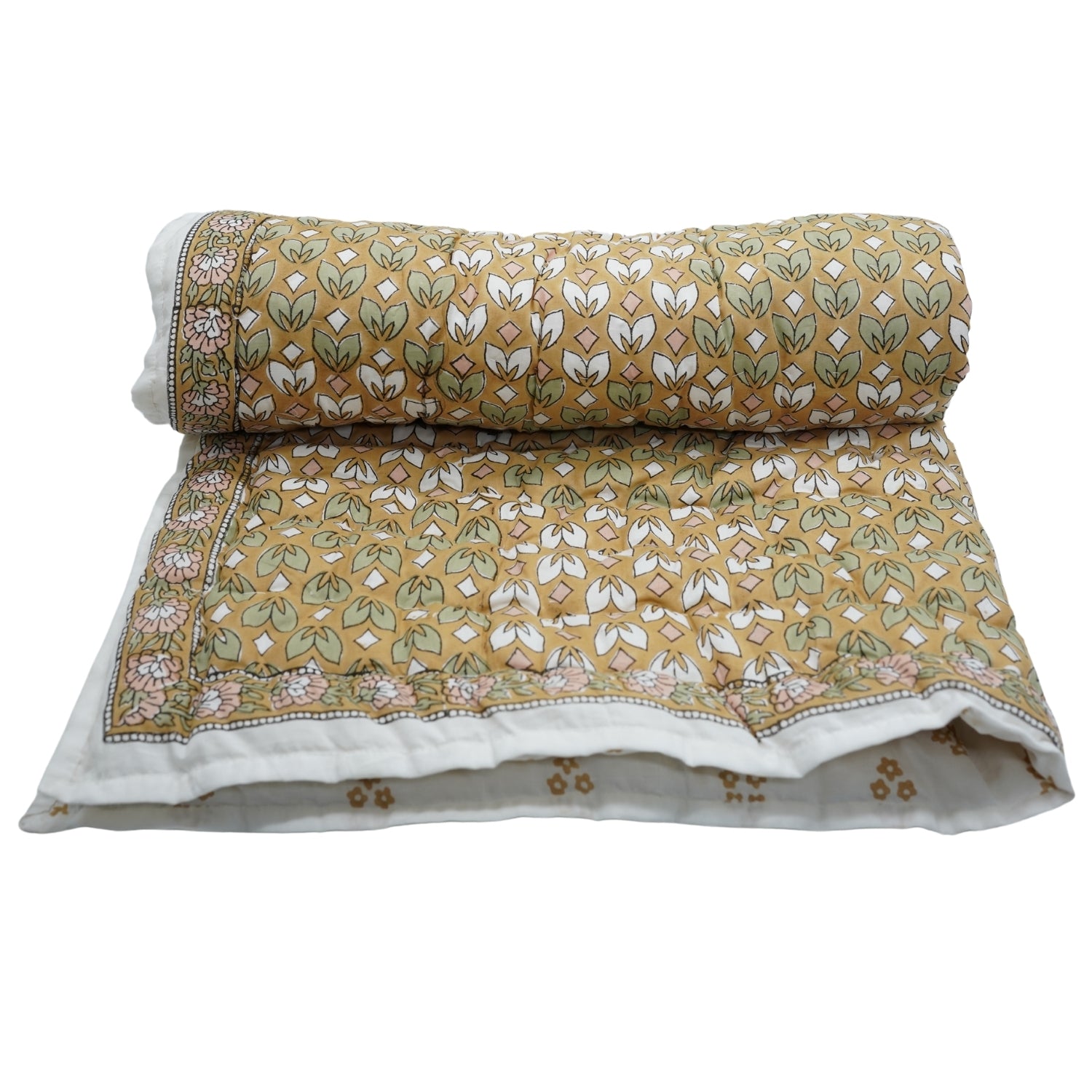 Titli Hand Block Print Reversible Cotton Quilt