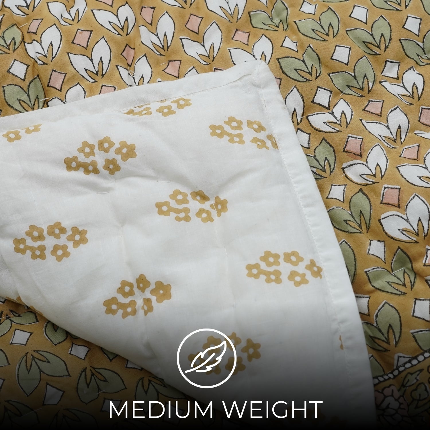 Titli Hand Block Print Reversible Cotton Quilt