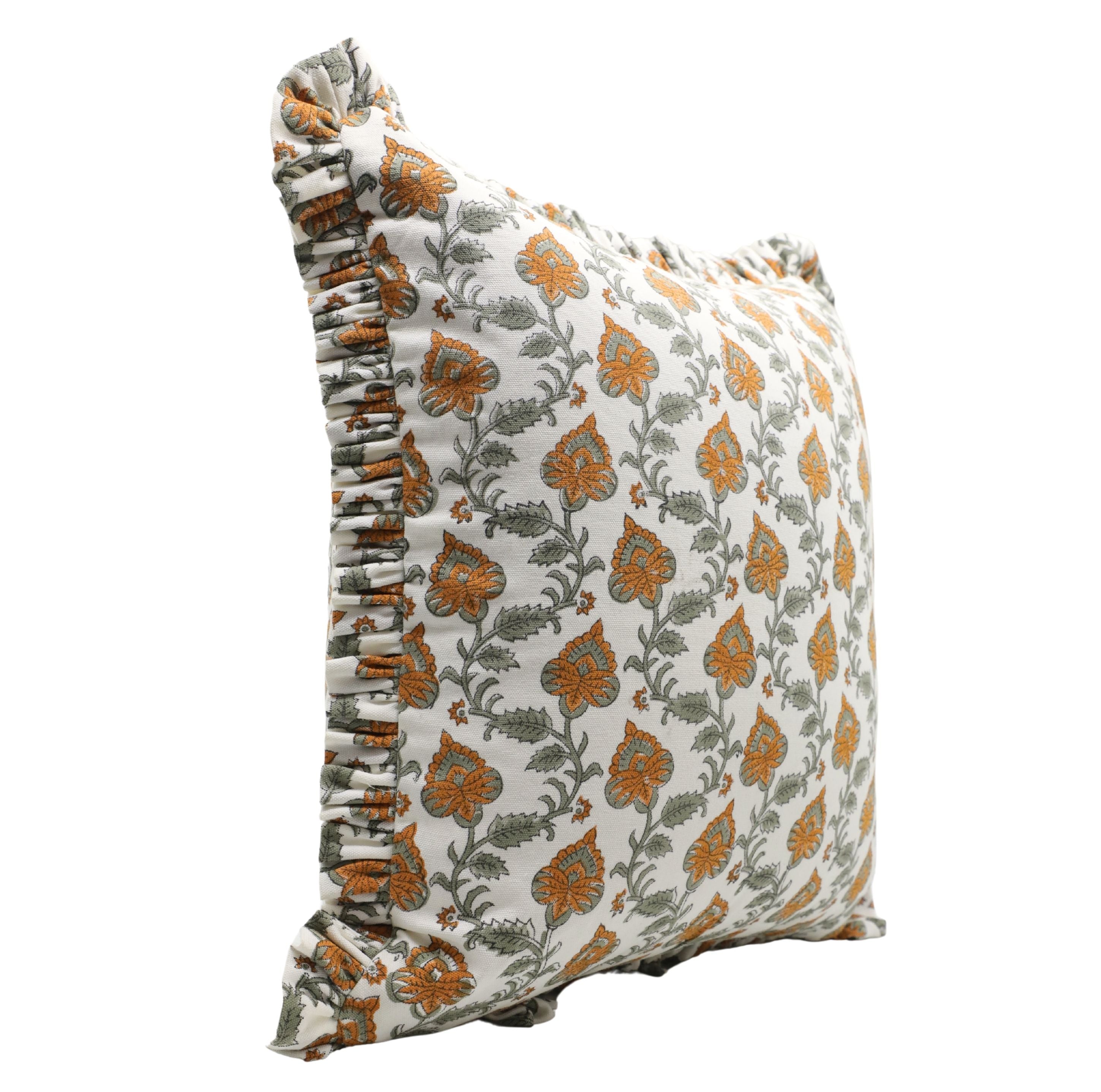 Madhubala - Ruffle Pillow Cover Fabdivine
