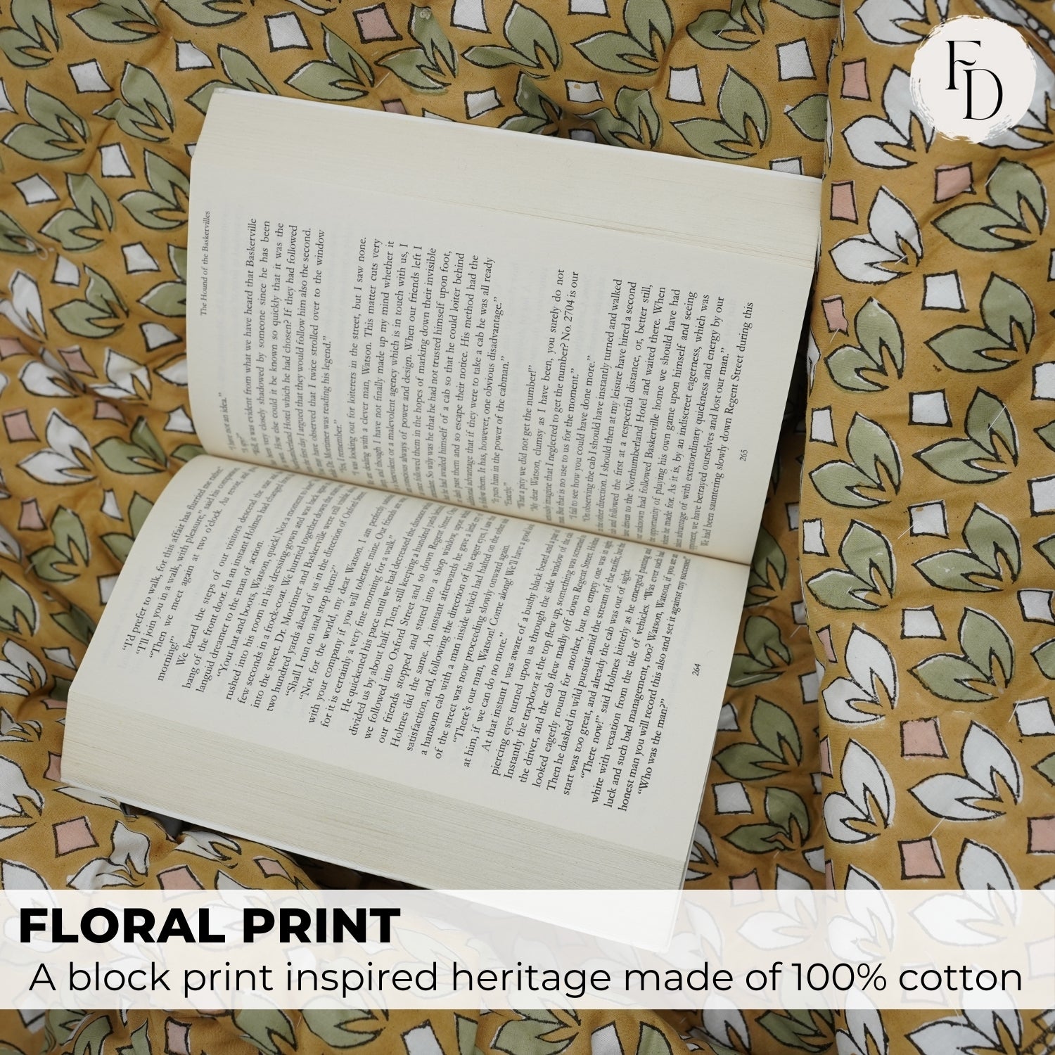 Titli Hand Block Print Reversible Cotton Quilt