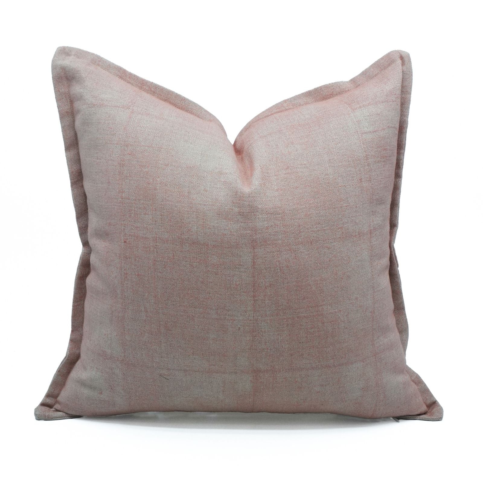 Solid Pink Thick Linen Oxford Pillow Cover | Farmhouse Decor