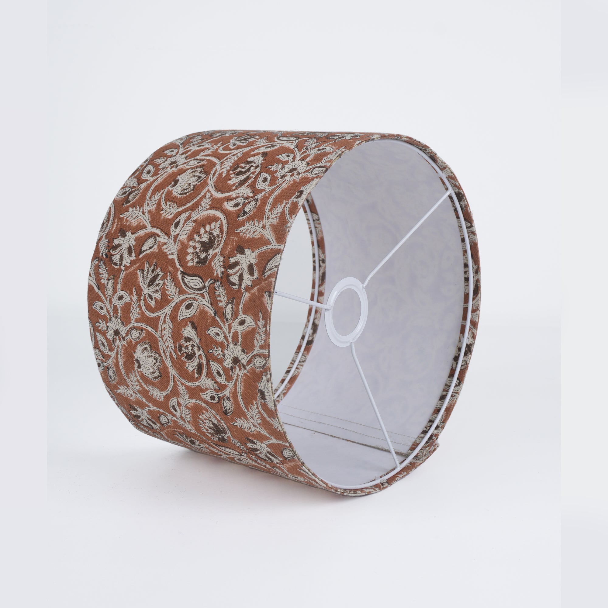 Jaipur Handicraft Rust Saraswati Print Duck Canvas Lampshade