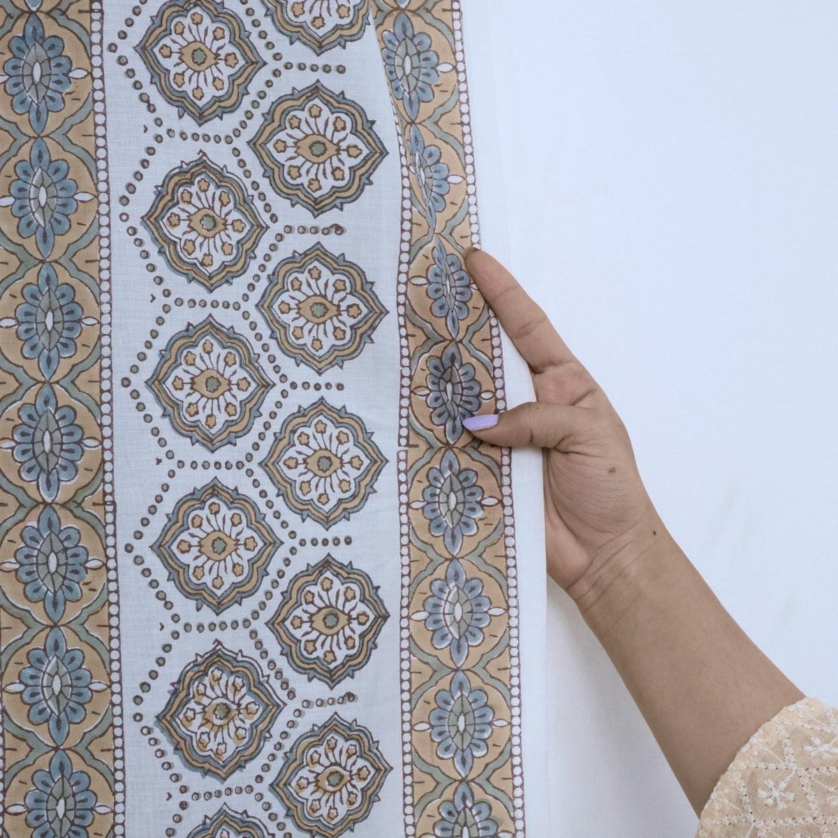 Handmade 100% Cotton Tab Top Curtain - Daffodil