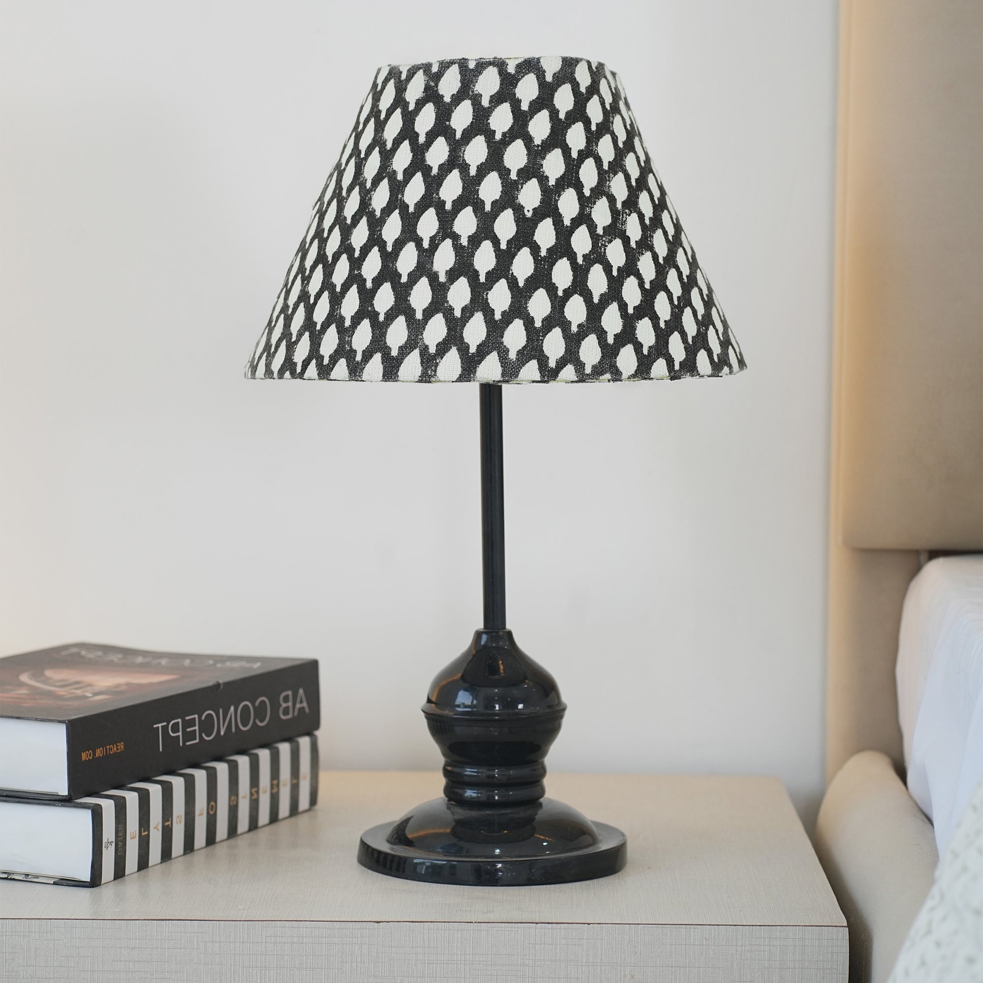 Handmade Off-White Linen Home Decor Lampshade - Khushbu