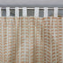 Garud Hand Block Print Tab Top Curtains | Peach Stripe Linen