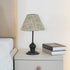 Block Print Sage Green Floral Linen Blend Lampshade - Jaipuri Jaal
