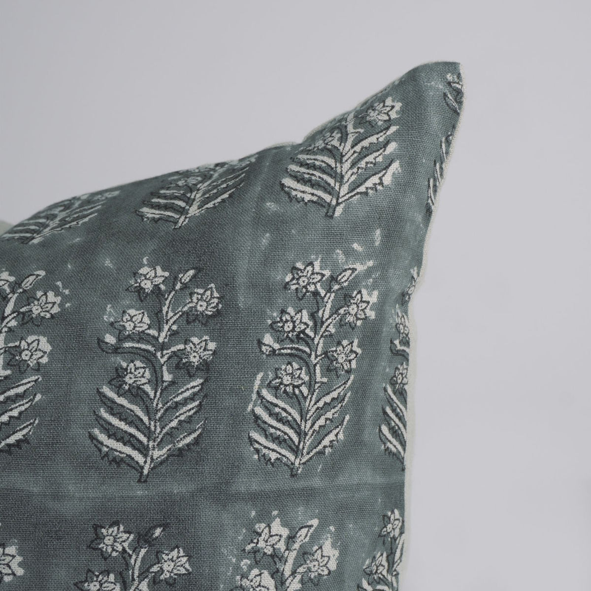 Indian Printed Pure Linen Indoor Pillow Cover - Inderdhanush