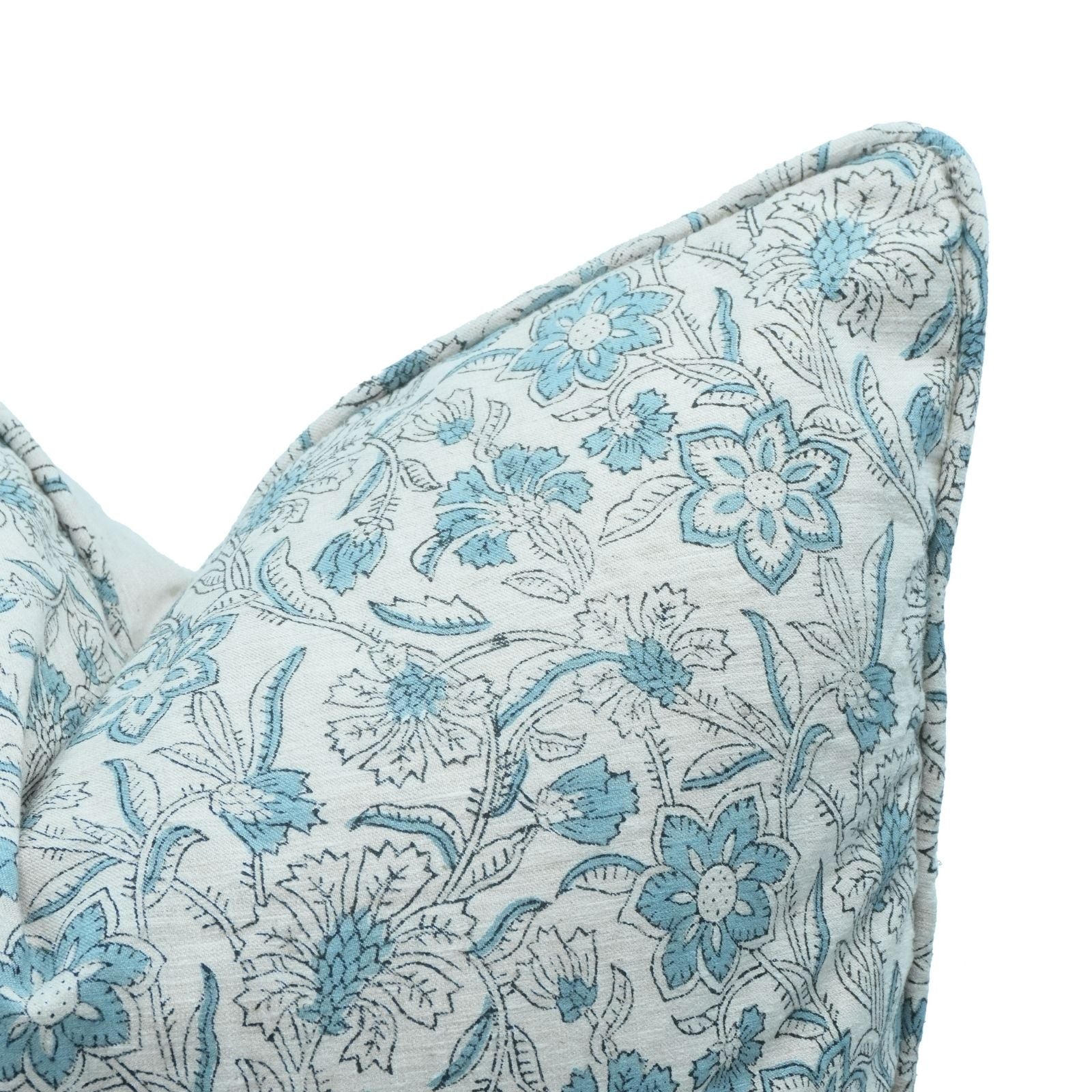 Jarul Handmade Linen Blend Piping Pillow Cover for Living Room 