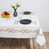 Pink and Green Floral Embroidered Thick Cotton Table Cover