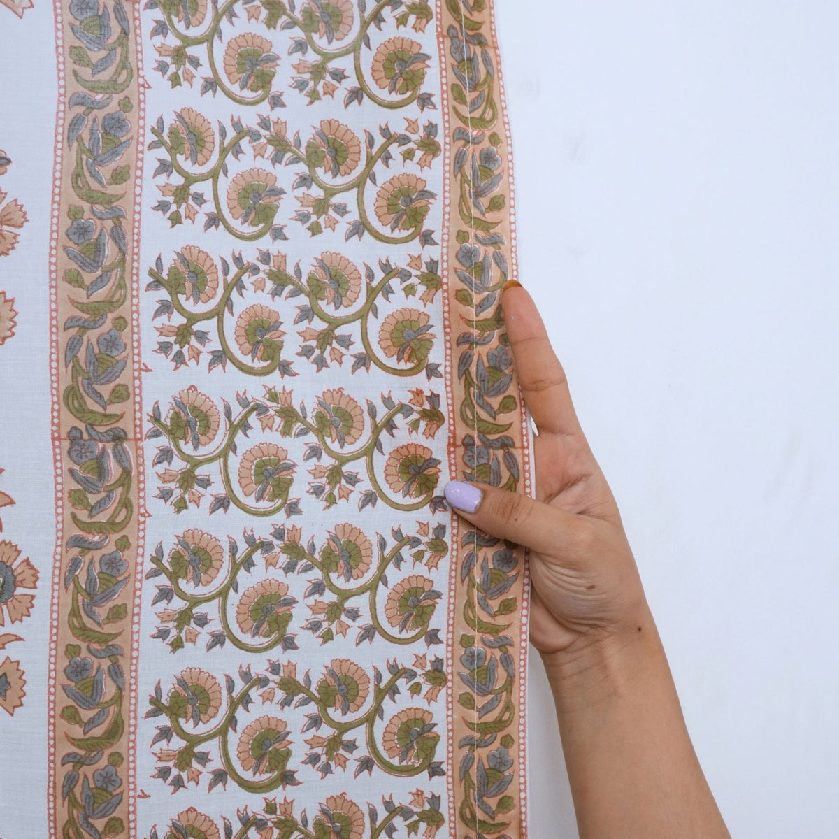 Handcrafted Block Print 100% Cotton Curtains - Sawrna