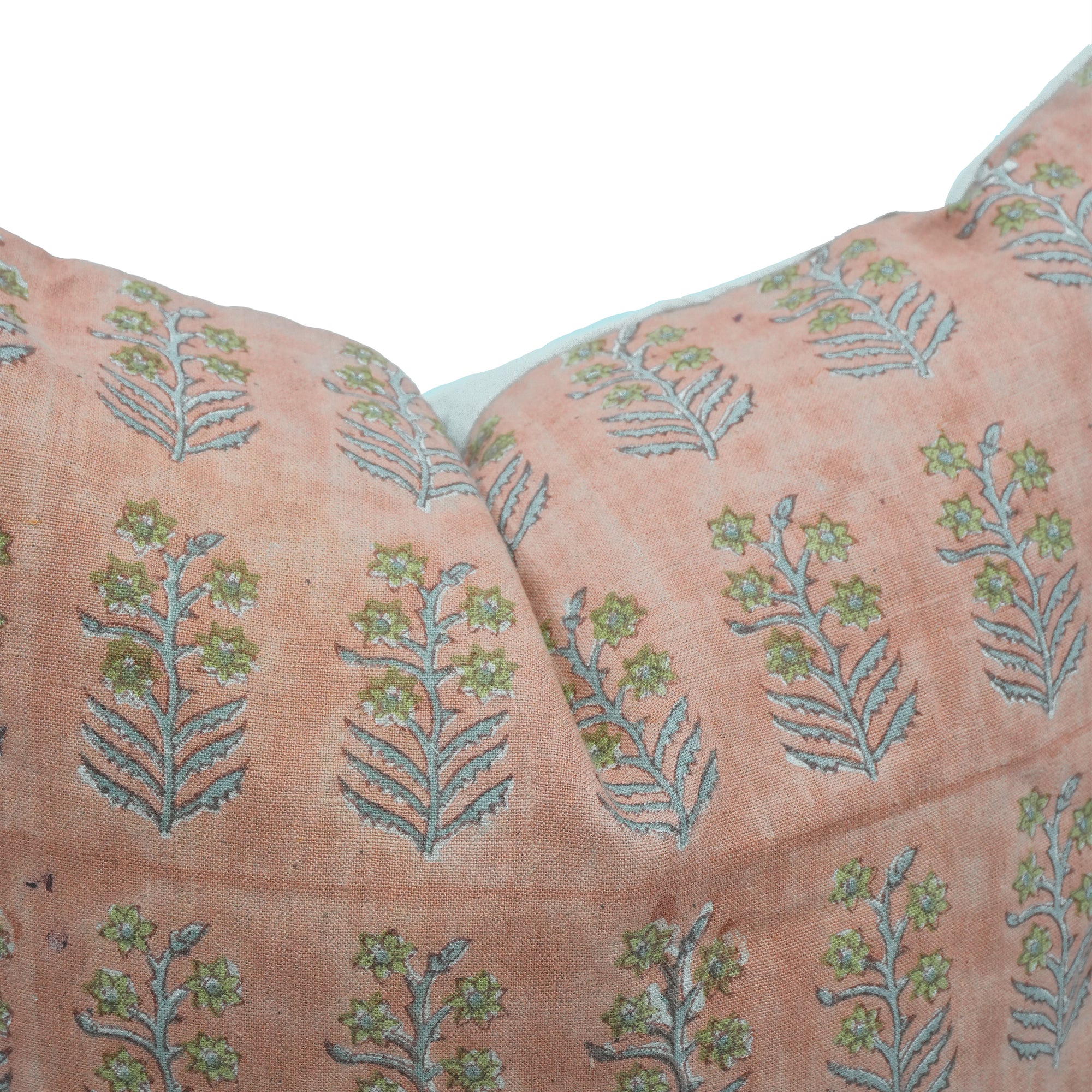 Inderdhanush Handmade Peach Pure Linen Cushion Cover 