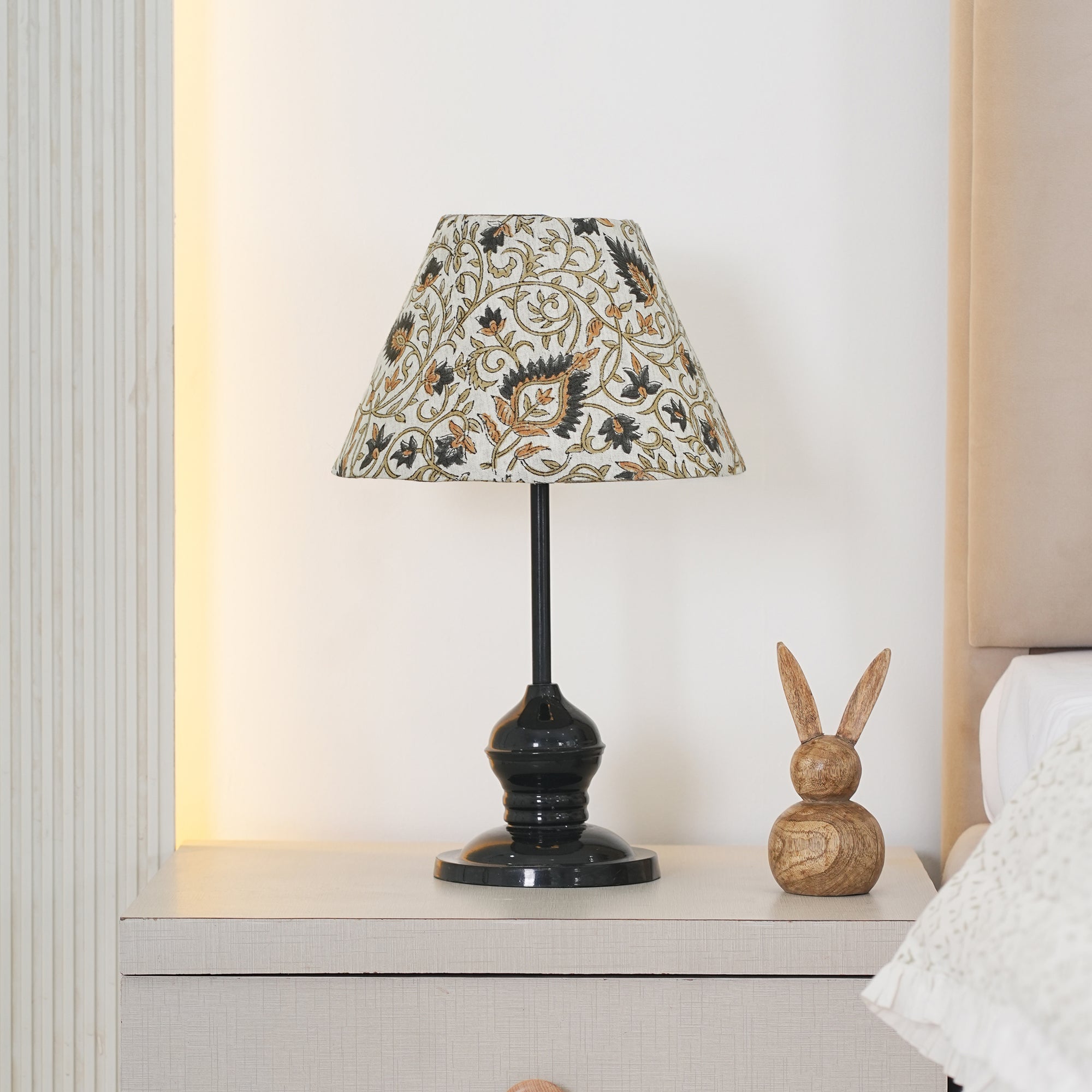 Block Printed Cotton Linen Decorative Lampshade - Hawa Mahal