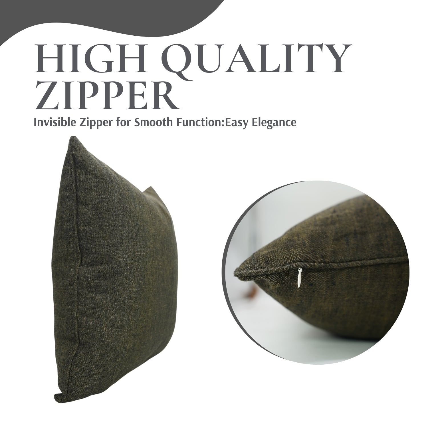 Farmhouse and Living Roon Designer Solid Linen Pillow Covers