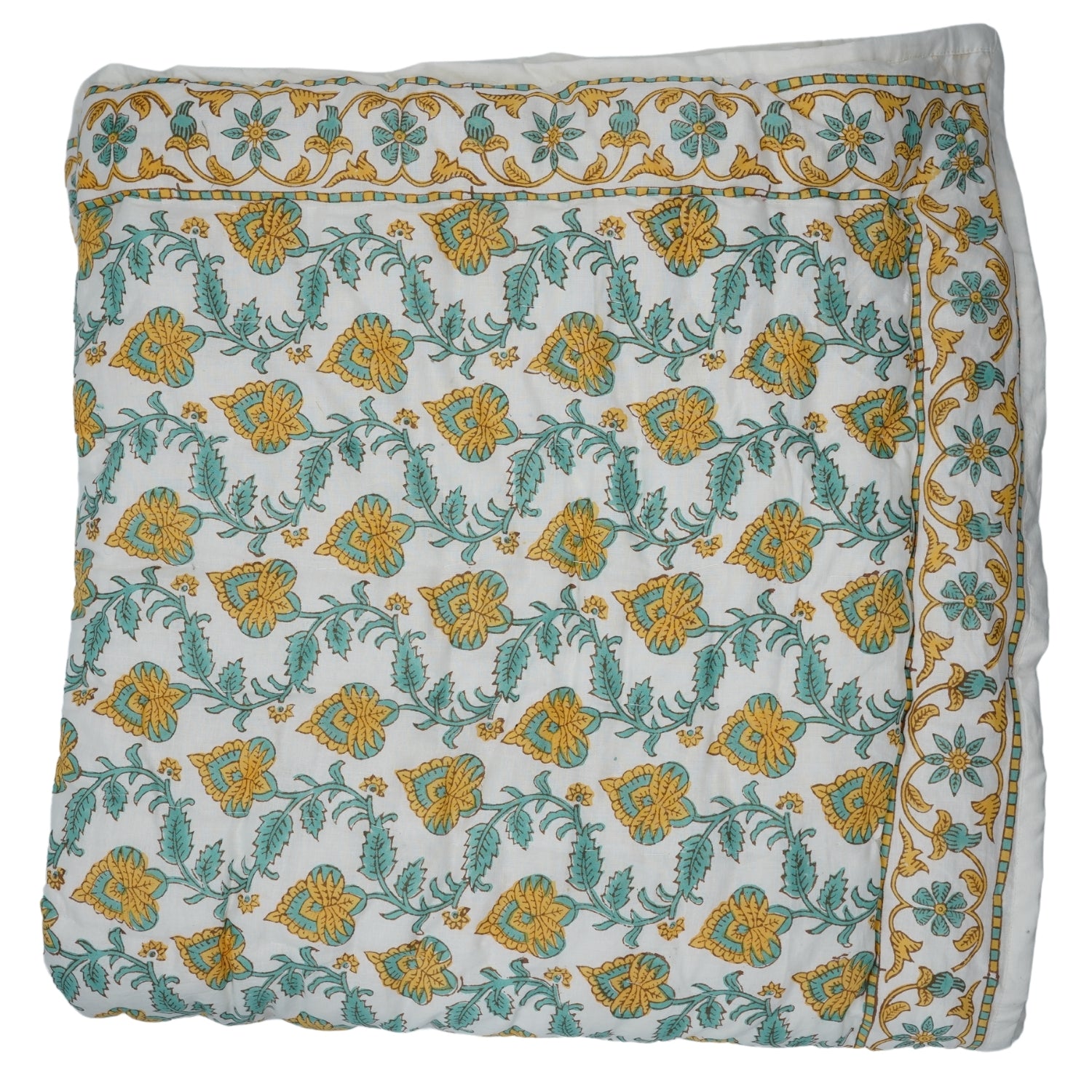 Madhubala Hand Block Print Reversible Cotton Quilt