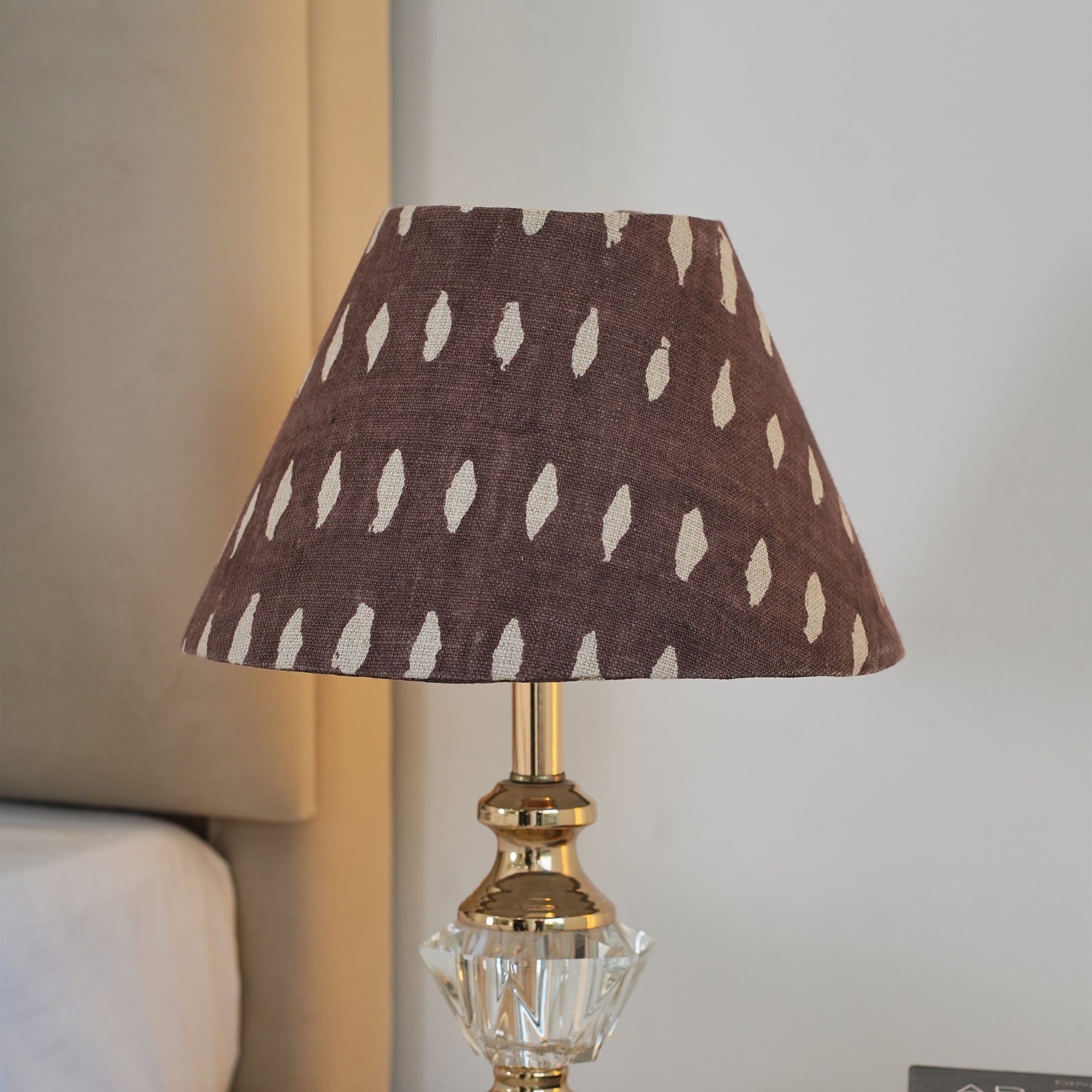 Jaipur Handicraft Linen chocolate Brown Lampshade - Omji