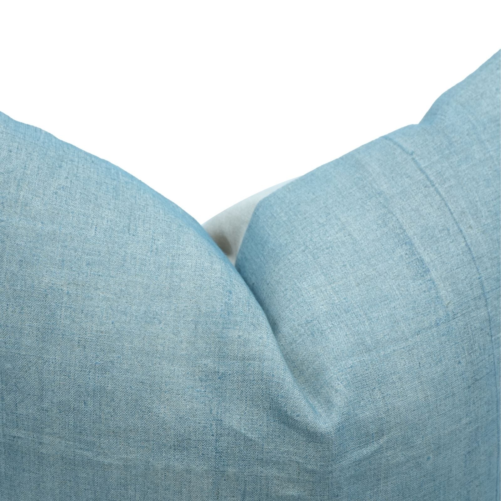 Solid Blue Thick Linen Throw Pillow Cover | Home Decor Accent