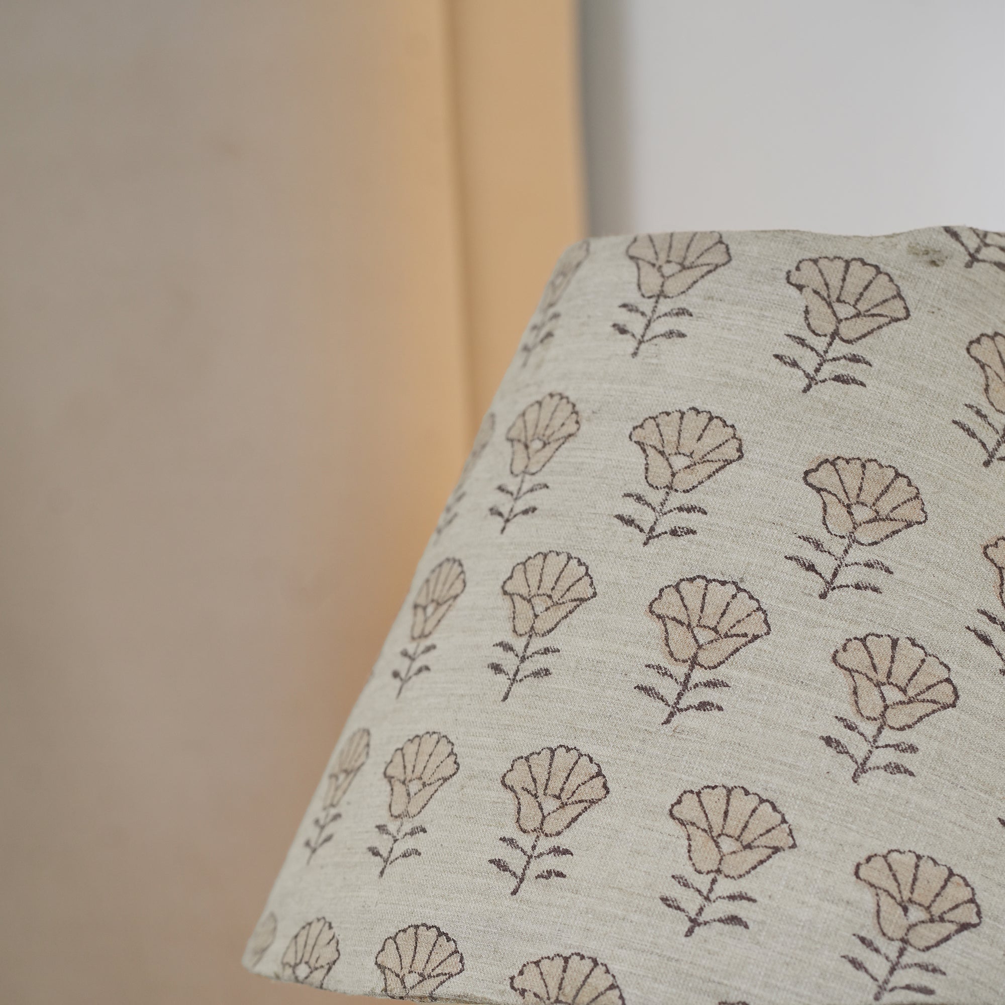 Handmade Off-White Linen Home Decor Lampshade - Khushbu